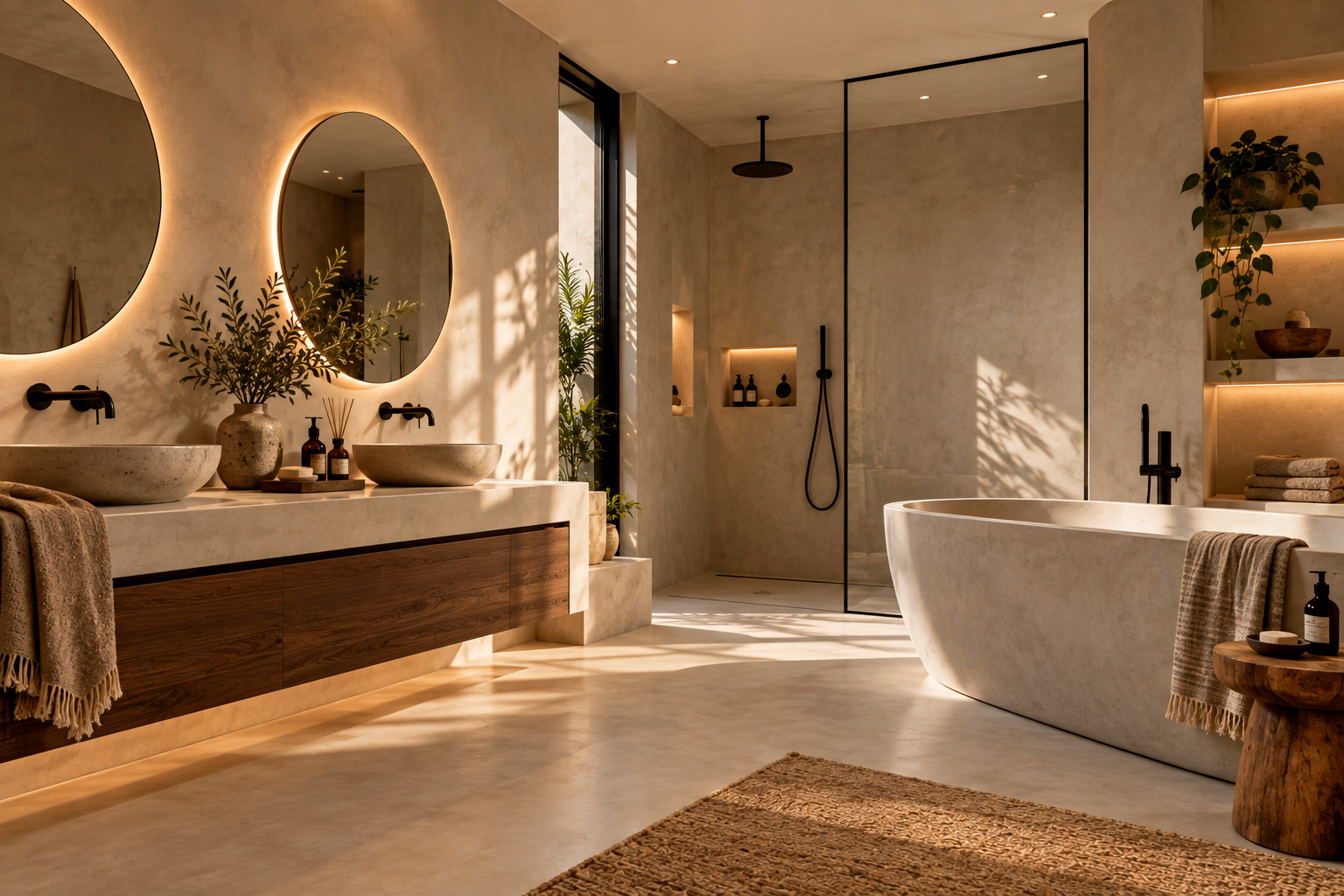 Microtopping bathroom