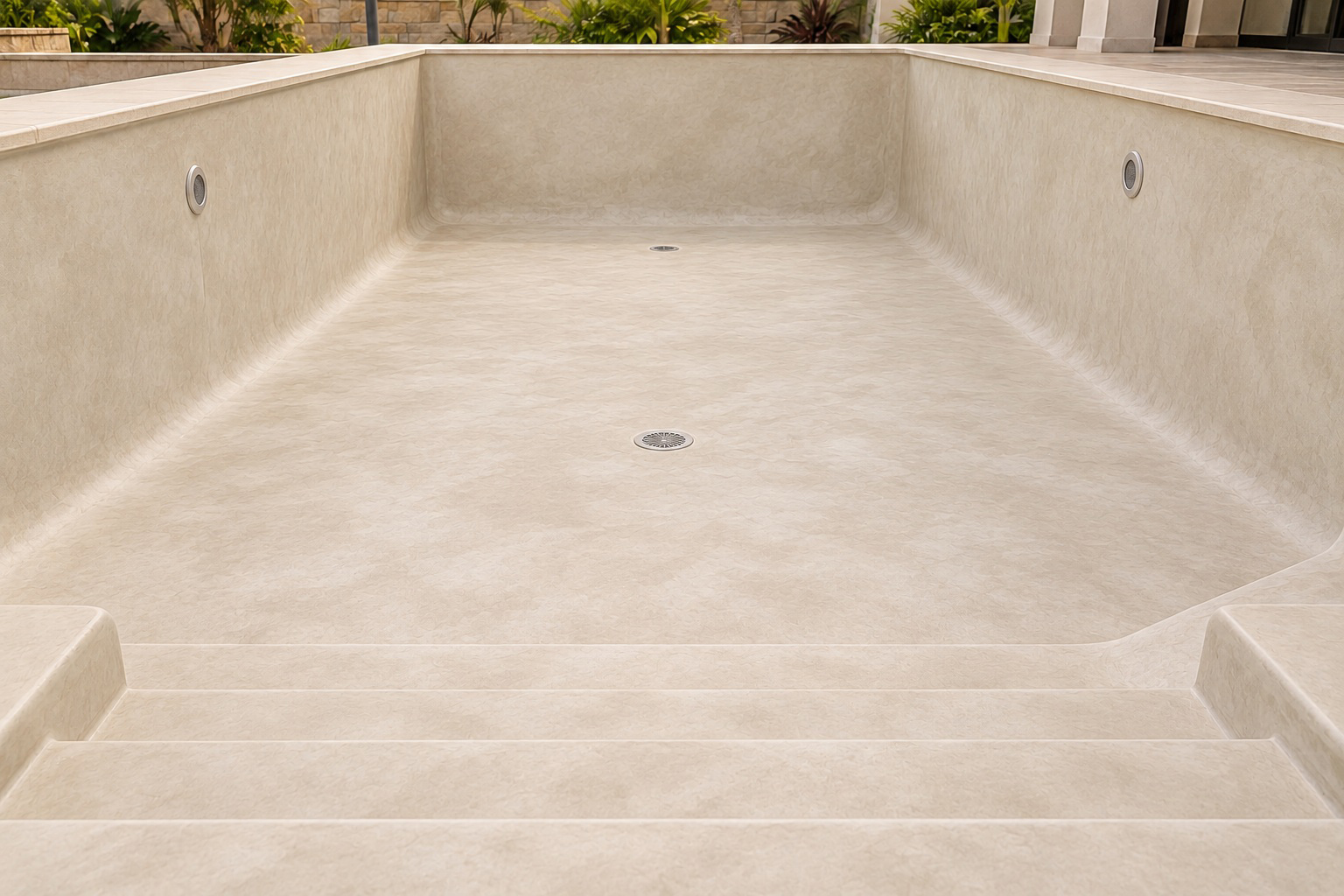 INCISE Aqua Pearl — Travertine / Before filling